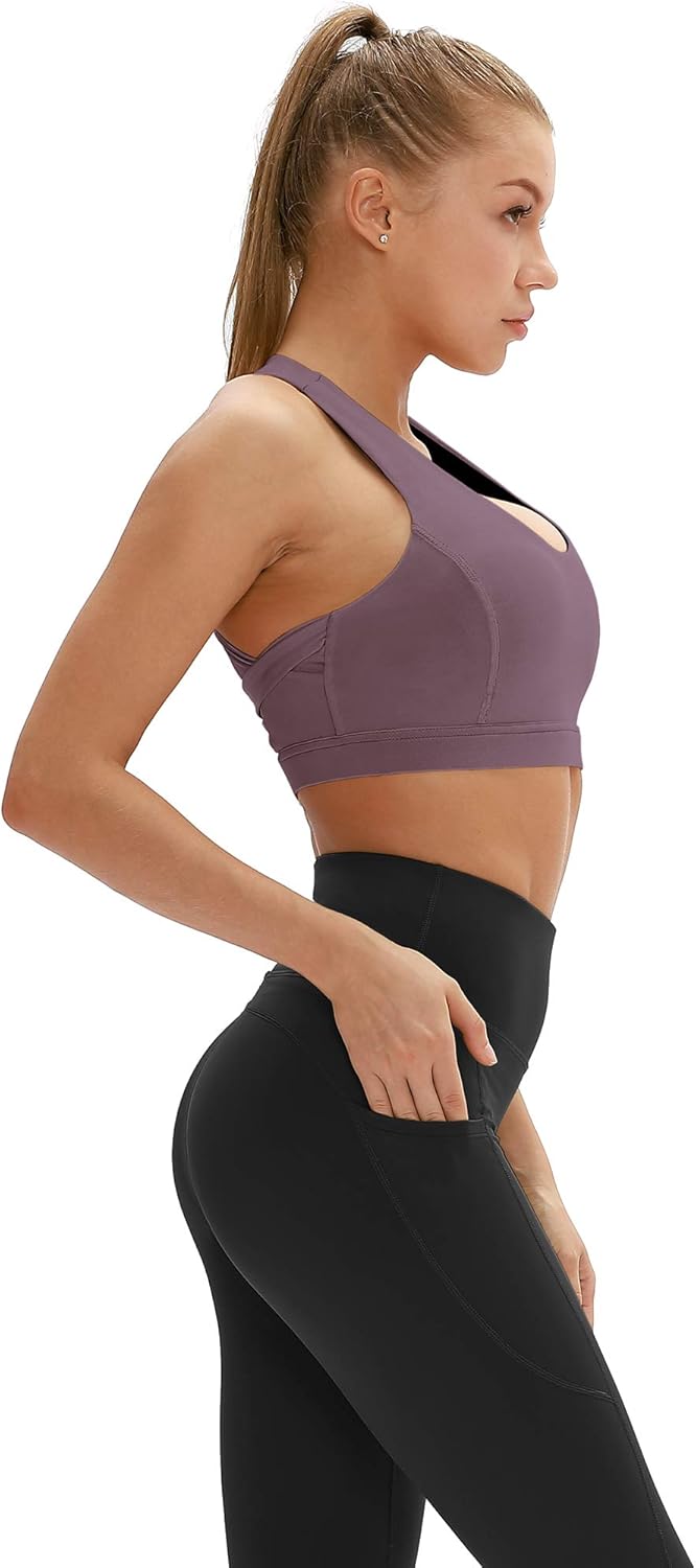 icyzone Workout Sports Bras for Women - Fitness Athletic Exercise Running Bra, Activewear Yoga Tops at  Women’s Clothing store