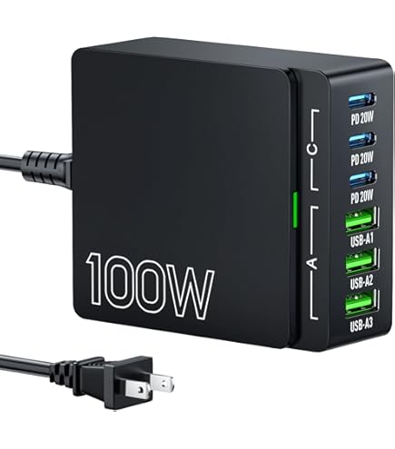 Amazon.com: USB C Charger Block, 210W 8-Port Upgraded GaN