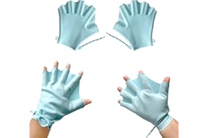 Silicone Swimming Gloves, Unisex Adjustable Non-Slip Hand Webbed Swim PaddlesTraining Gloves, for Summer Swimming, Surfing, D