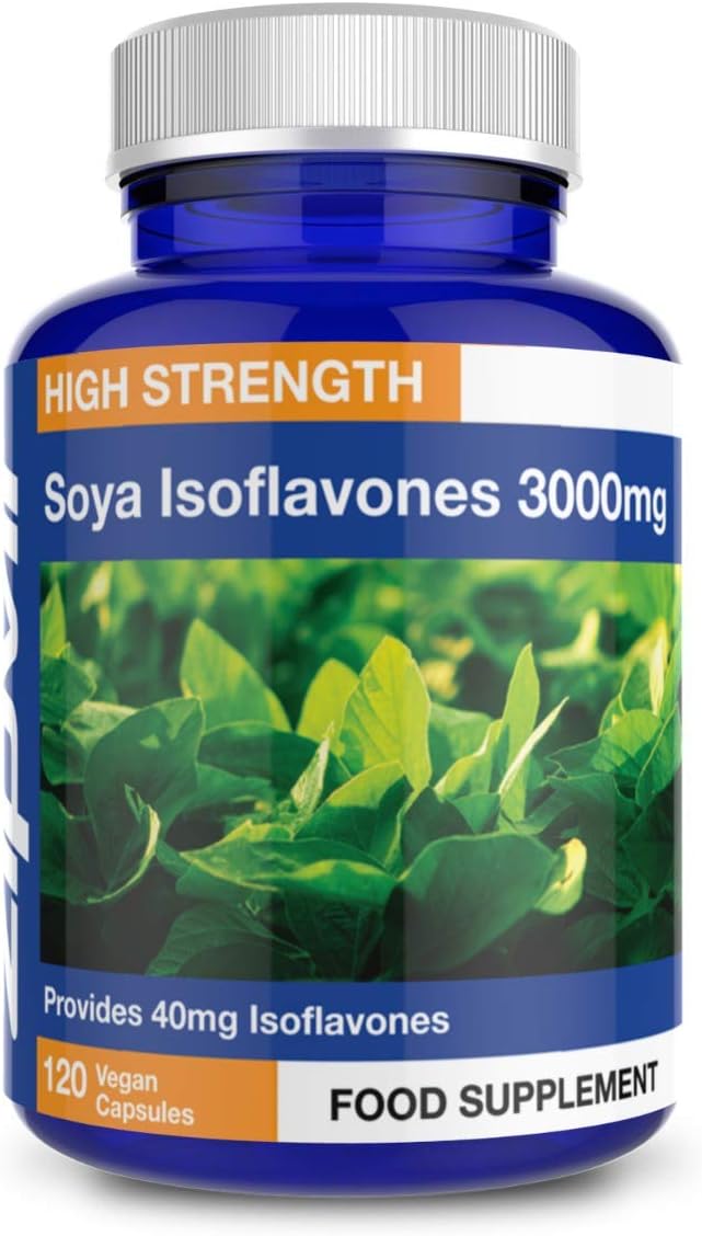 Zipvit SOYA Isoflavones 3,000mg, High Strength SOYA Bean Extract 40mg Isoflavones, 120 Vegan Capsules, 4 Months Supply