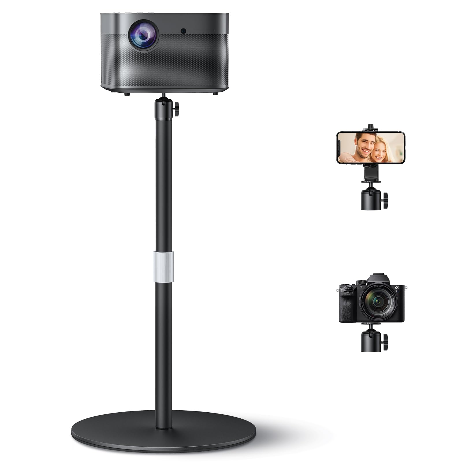 Photo 1 of POLESTO Projector Stand, Desktop Projector Mount with Height Adjustable, 11 lbs of Metal Stable Load Capacity, Portable Tabletop Stand Compatible with XGIMI, TMY, Nebula, HAPPRUN, Yaber and More