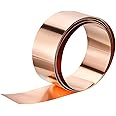 uxcell 99.9% Pure Copper Flashing, 1mm x 50mm x 1M Copper Metal Sheet Roll Copper Strip Metal Foil Plate for DIY Projects Electrical