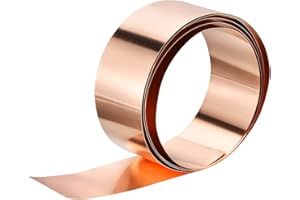 uxcell Copper Sheet Roll 3500mm x 50mm x 0.6mm, 99.9% Pure Copper Strip Copper Flashing Metal Foil Plate for Electricity DIY 