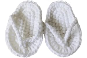 Baby Girls Handmade Crochet Sandals Cute Knitted Flip Flops Booties Shoes Solid Color Comfy Slippers Photo Slides