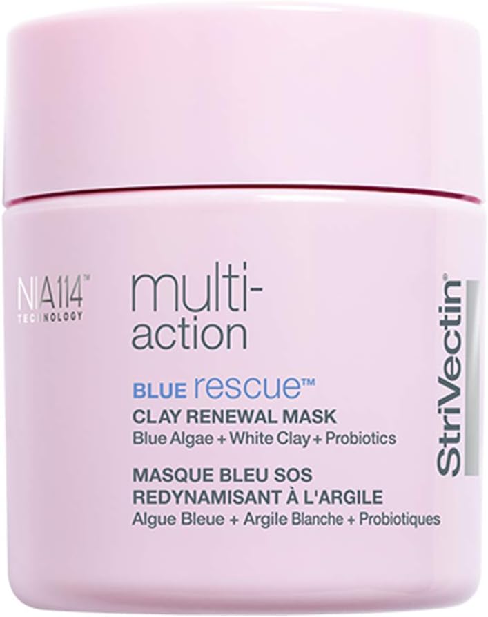 StriVectinMulti-Action Blue Rescue Clay Renewal Face Mask, Reduces Fine Lines, Enlarged Pores, Texture and Dull Skin , 3.20 oz