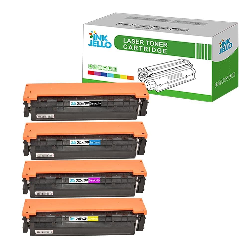 InkJello Compatible Toner Cartridge Replacement for HP Colour LaserJet Pro MFP M180 M180n M181 M181fw M154nw M180fndw CF530A CF531A CF532A CF533A (Black,Cyan,Yellow,Magenta 4-Pack)