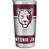 Rico Industries NCAA Texas A&M–San Antonio Jaguars Standard 20oz Stainless Steel Tumbler with Lid - Great For Coffee, Tea, Water or Cocktails