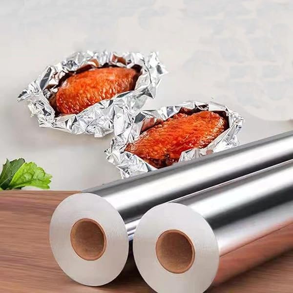 HEAVY DUTY ALUMINUM FOIL ROLL,FOR GRILLING, ROASTING, BAKING, AND FOOD STORAGE TO PRESERVE FRESHNESS,12″ WIDTH, PERFECT FOR KITCHEN WRAP,COOKING (15MICRO THICKNESS, 65 FT)