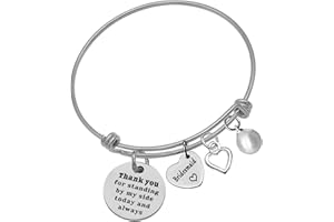 DABIHU Bridesmaid Gifts From Bride Bridesmaid Adjustable Bracelet Maid of Honor Bangle Wedding Gift for Best Friends Sister Thank You Gift Bridesmaids Gifts Matron of Honor Jewelry Bridesmaid Proposal Gift