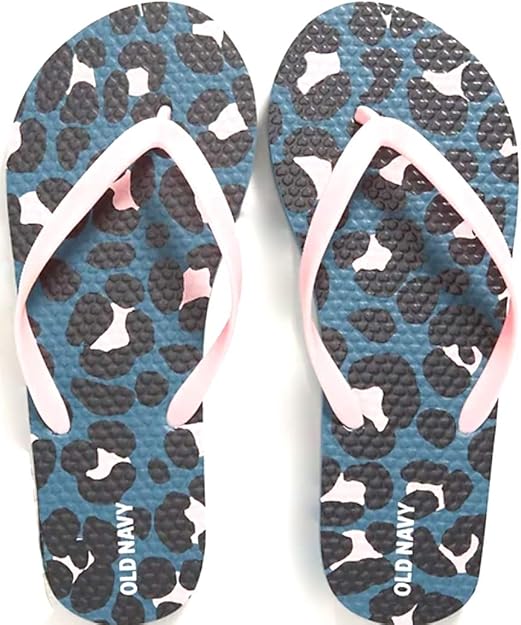 Amazon.com | OLD Navy Girl's Flip Flops (Blue Leopard | Sandals