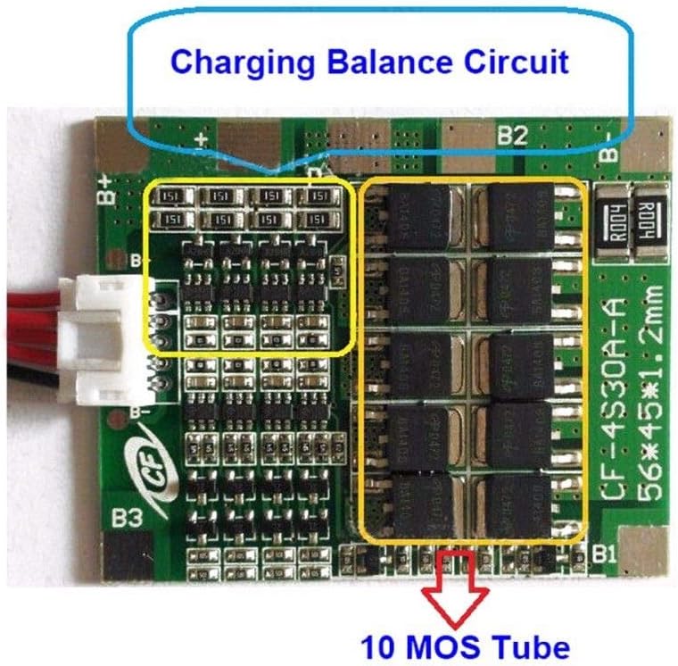 2pcs 4S 30A 14.8V Li-ion Lithium Battery PCB BMS 18650 Charger Protection Board, Black Green - Image 3