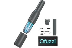 Ofuzzi Slim H7 Pro Cordless Handheld Vacuum with LED Light, Ultra-Lightweight 1.0LB, 11000Pa Powerful Suction, Two-Speed Modes, Type-C Fast Charging, Mini Vacuum for Home Cleaning (Gray)