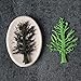 Set of 2 Christmas Tree Cake Fondant Molds, Silicone Little Fir Tree Branch Silhouettes Silicone Mold for Cake Cupcakes Decorating Sugarcraft Polymer Clay Epoxy Resin