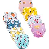 Potty Training Underwear for Girls, Toddler Learning Designs Training Pants(8 Packs, Multi-Colored, 2-3T, S)