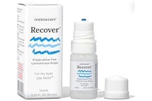 CorneaCare Recover: Eye Drops | Preservative Free Artificial Tears | Hydrating Eye Drops for Dry Eye Relief & Redness | Multi-dose Bottle (300 Drops)
