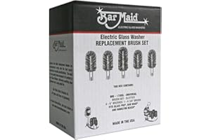 Bar Maid 5-Piece Universal Slotted Brush Set for All Glass Washers