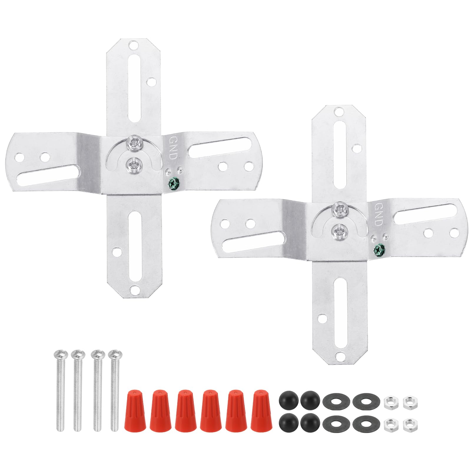 PATIKIL 4" Light Crossbar, 2 Set Steel Cross-Shaped Wall Mounting Bracket 180 Rotation Universal Lamp Fixture with Screws for Chandelier Light, Silver Color