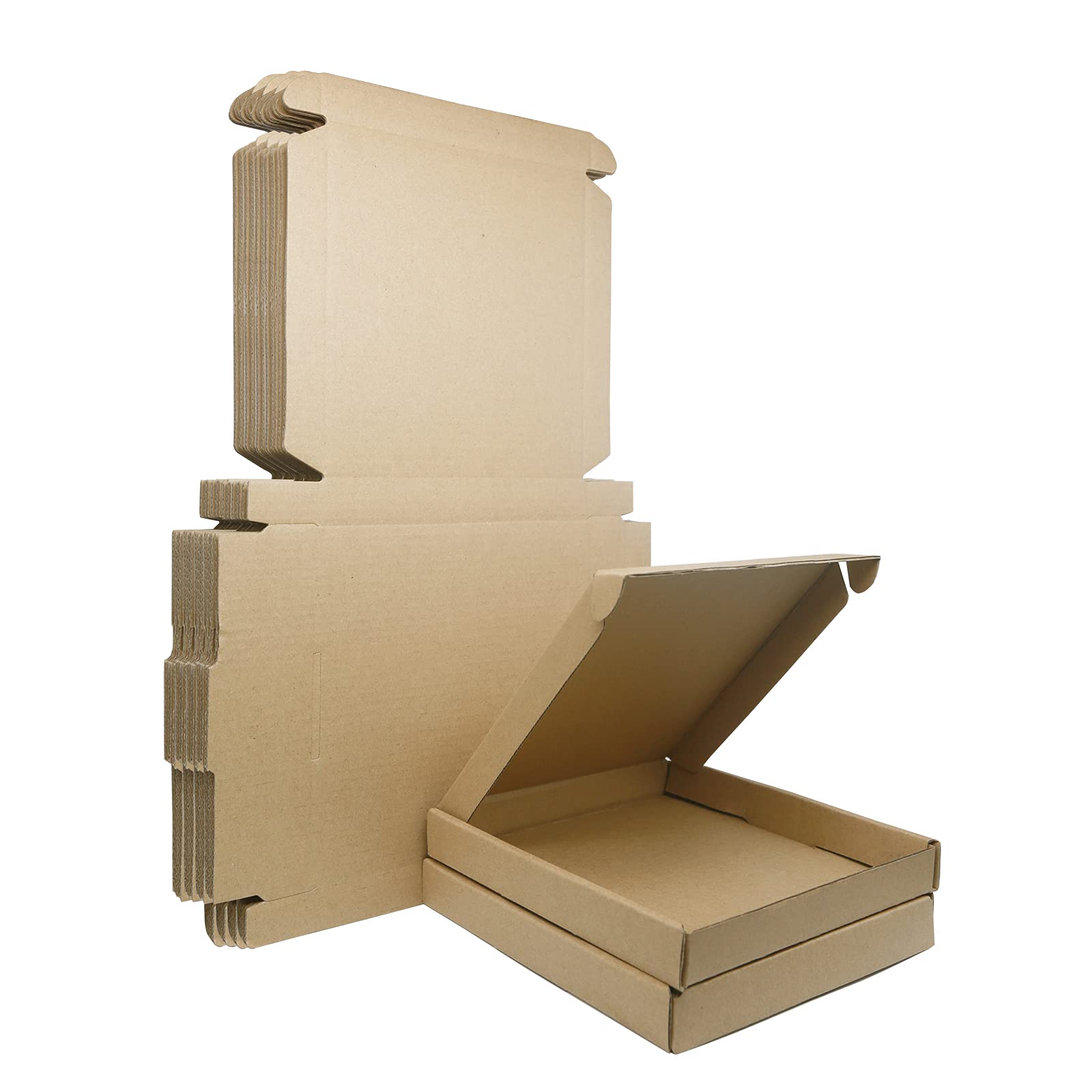 Corrugated Cardboard Shipping Boxes, 15x15x2cm Royal Mail Large Letter PIP Postal Boxes, Packaging Mailing Boxes for Business, Posting, Storing or Gift(Pack of 25)