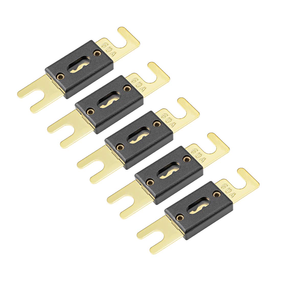 sourcing map ANL Fuse 60 Amp DC 32 Volt for Audio Amplifier Inverter Replacement 5pcs