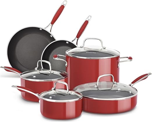 Kitchenaid Cookware Kcas10er Aluminum Nonstick 10 Piece Set
