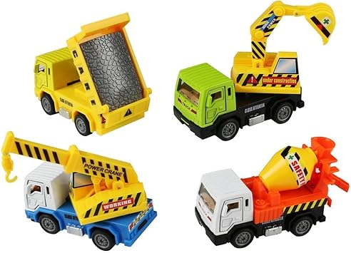 toy diggers and trucks