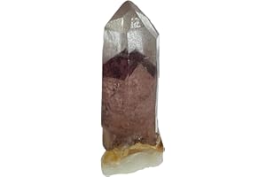GEM AVENUE 1.5" to 2" Red Phantom Quartz Crystal Gemstone Mineral Specimen with Perfect Terminations