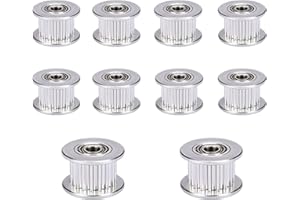 GBA-SZC GT2 Idler Pulley 16 Teeth Bore 3mm for 3D Printer 6mm Width GT2 Timing Belt. (10pcs)