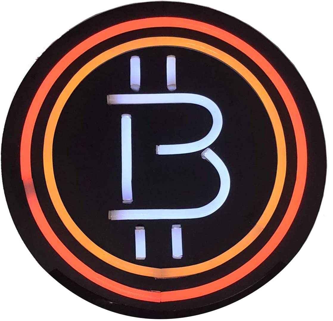 Bitcoin Soft Neon Sign for Bitcoin Vendors and Bitcoin Point-of-Sale - LED Neon Light Cool Decorative Sign (Without Accepted Here SIgn)