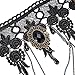 FASHEWELRY Choker Black Lace Necklace Gothic Tattoo Tassel Pendant Vintage Punk Style Wedding Accessories for Halloween and Christmas Parties Dress Up & Pretend Play