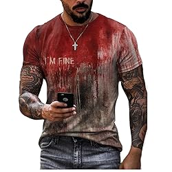 Generic Bloody I'M Fine Shirt For Men I'M Fine T