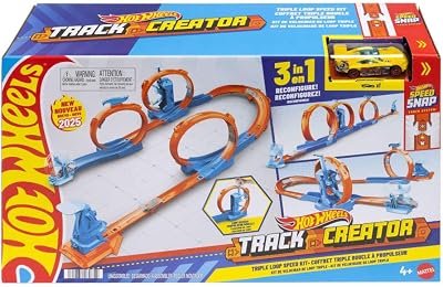 Hot Wheels Track Creator Triple Loop Pack and 1:64 Scale Car