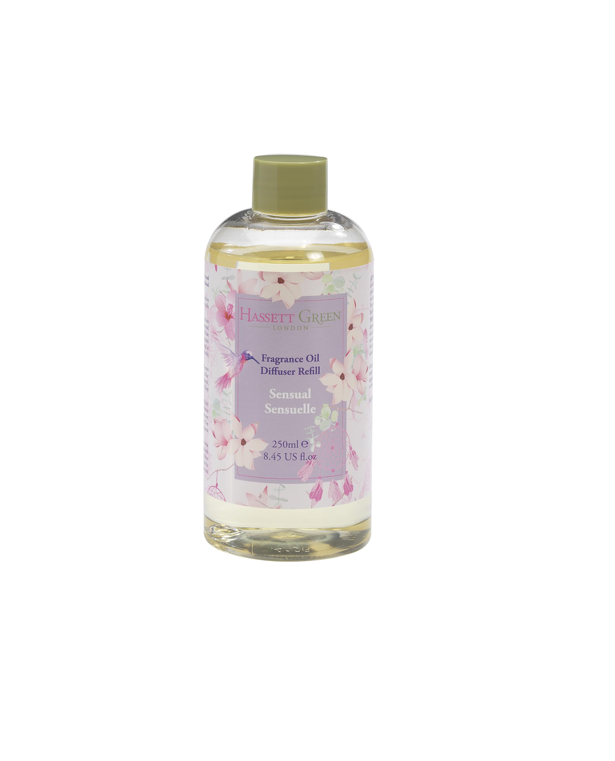 Hassett Green London - Sensual Sensuelle - Fragrance Oil Reed Diffuser Refill - Larger Size 250ml Bottle