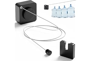 AUGONLA 15.7Ft Retractable Clothesline Indoor & Outdoor, Heavy Duty Anti-Sag Wall Mounted Stainless Steel Laundry Drying Line for Balcony, Laundry Room, Bathroom, Motorhome, Dormitory, Travel