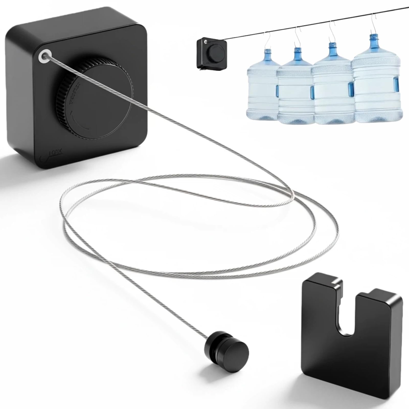 Photo 1 of 15.7Ft Retractable Clothesline Indoor & Outdoor, Heavy Duty Anti-Sag Wall Mounted Stainless Steel Laundry Drying Line for Balcony, Laundry Room, Bathroom, Motorhome, Dormitory, Travel