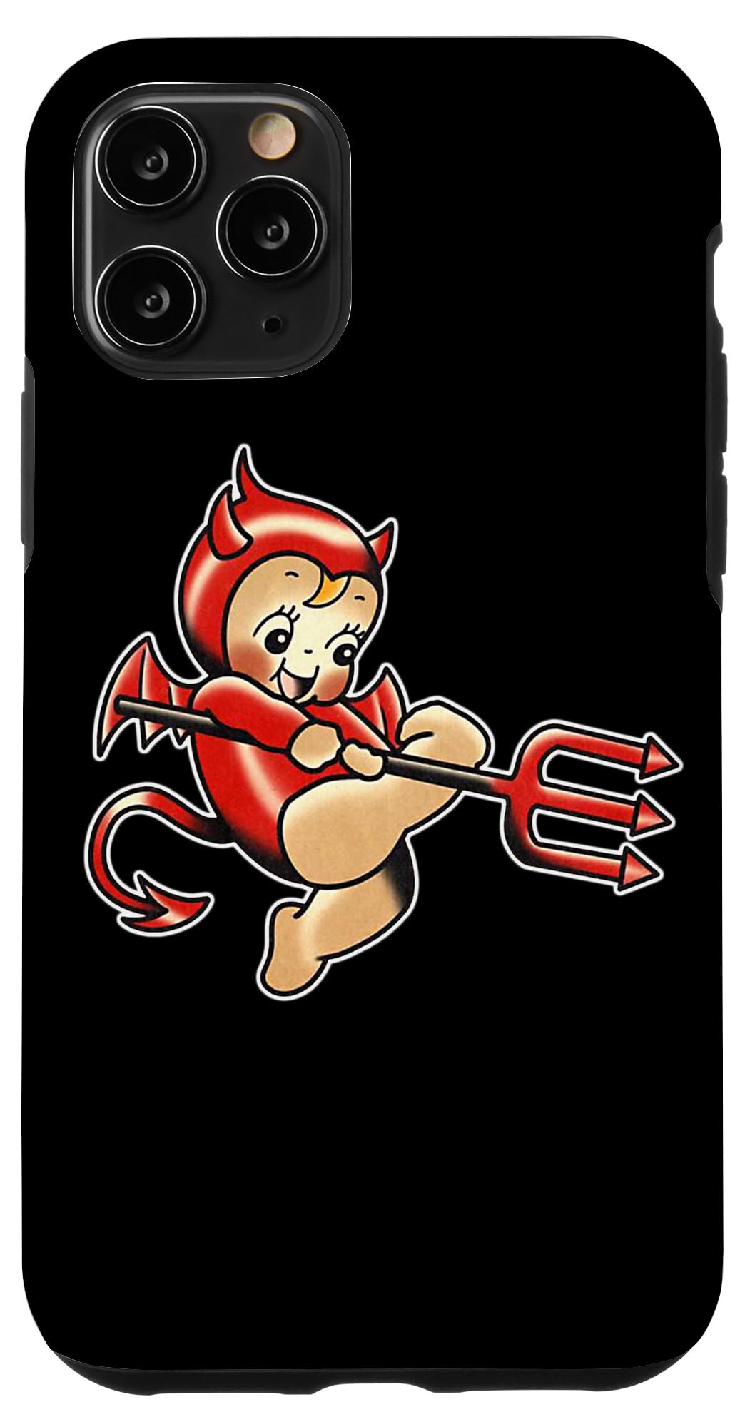 iPhone 11 Pro Kewpie Baby Devil Pitchfork Traditional Tattoo Flash Case