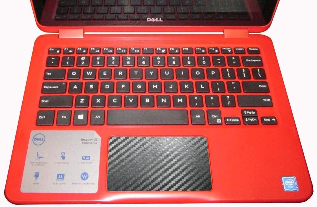 BingoBuy 5-Pack Black Carbon Fiber Touchpad Trackpad Decal Sticker Skin Cover Protector for Dell inspiron 11-3000 Series 11-3162 3168 3169 3179 3180 3185 3195 (Model 11-3168/11-3169/11-3179/11-3185)