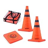 [2 Pack] Collapsible Traffic Safety Cones 18