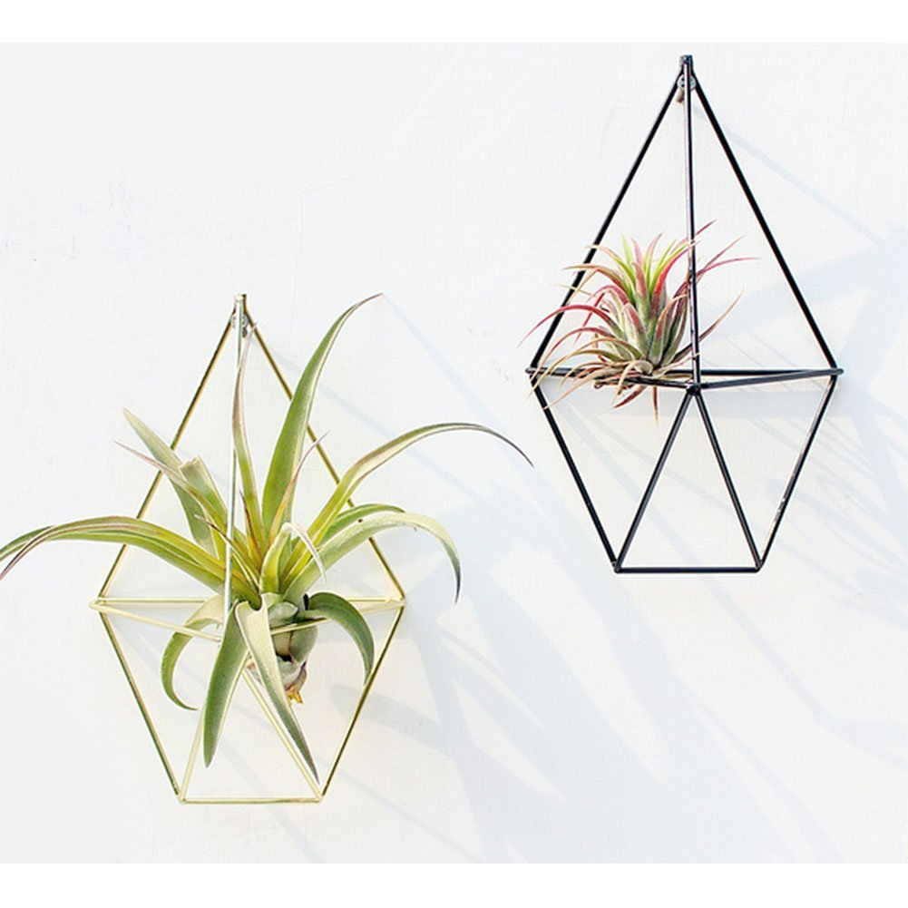 Petsdelite 2pcs Hanging Planter Vase Geometric Wall Decor