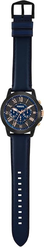 Herren Grant Uhr, Quarz-Chronographenwerk mit Lederarmband