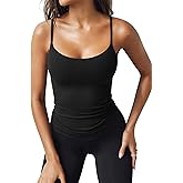 Jar of Love Women's Double Lined Spaghetti Scoop Neck Tank Tops 2025 Adjustable Cute Summer Sleeveless Tops