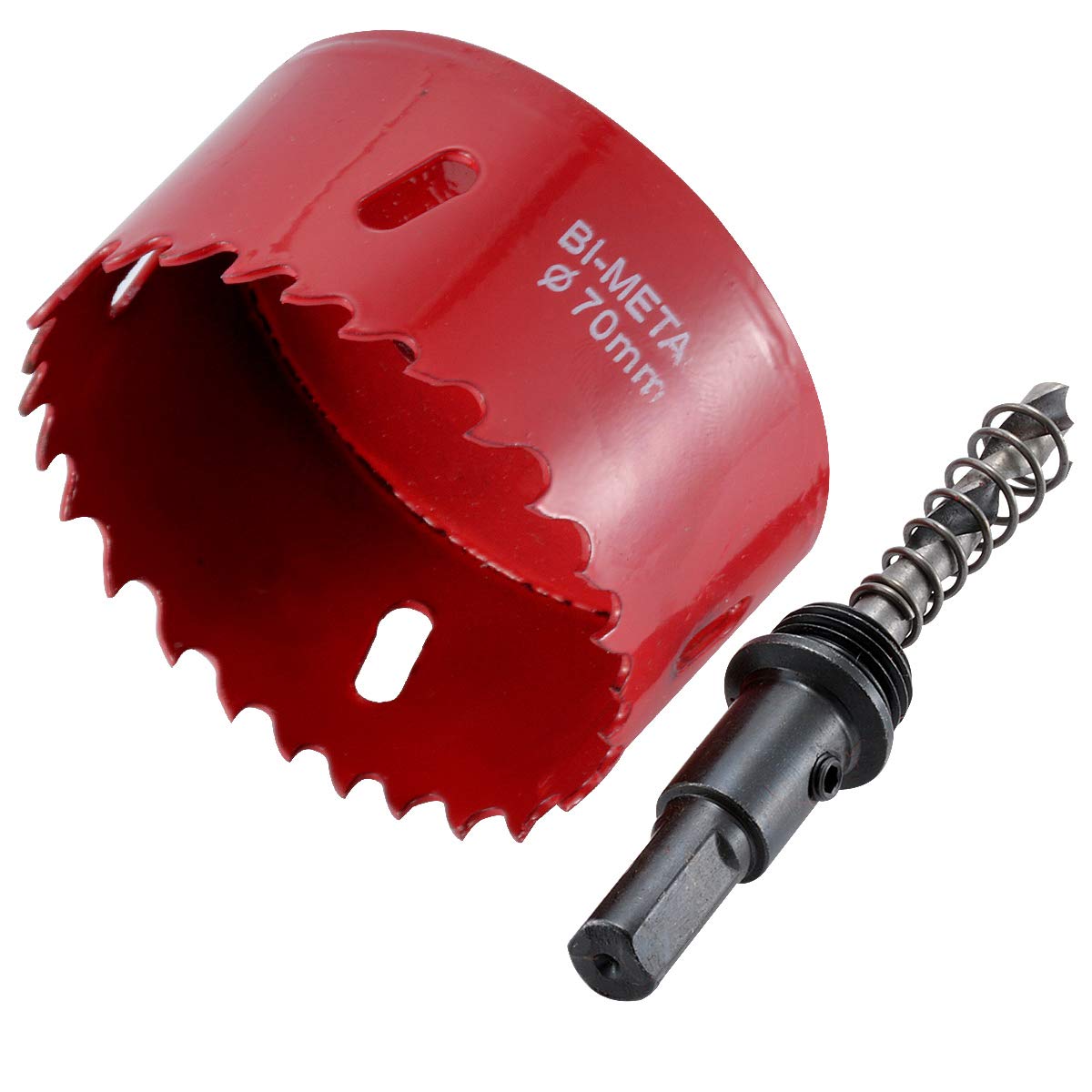 KATUR Hole Saw for Wood, 70mm HSS Bi-Metal Hole Cutter for Pipe Vent, Separate Drill Bit with Hex Shank, Smooth Fast Cutting for Plastic, Plywood, Drywall, Plasterboard, Thin Metal Sheets