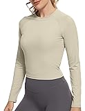 GGOV Womens Long Sleeve Crop Workout Tops Yoga