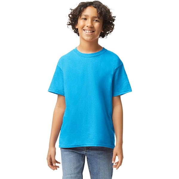 Gildan Men's Heavy Cotton T-Shirt - Classic Fit, Taped Neck, Multiple Colors - Small Sapphire - View #3