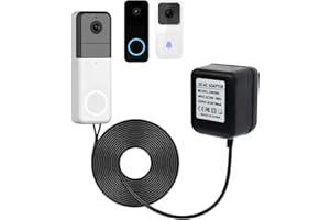 VVHOOY 24V 500mA Video Doorbell Power Adapter Compatible with WYZE Wireless Video Doorbell Pro/WYZE Wireless Duo Cam/WYZE Video Doorbell v2, Doorbell Transformer with 16.4ft C Wire Power Supply ﻿