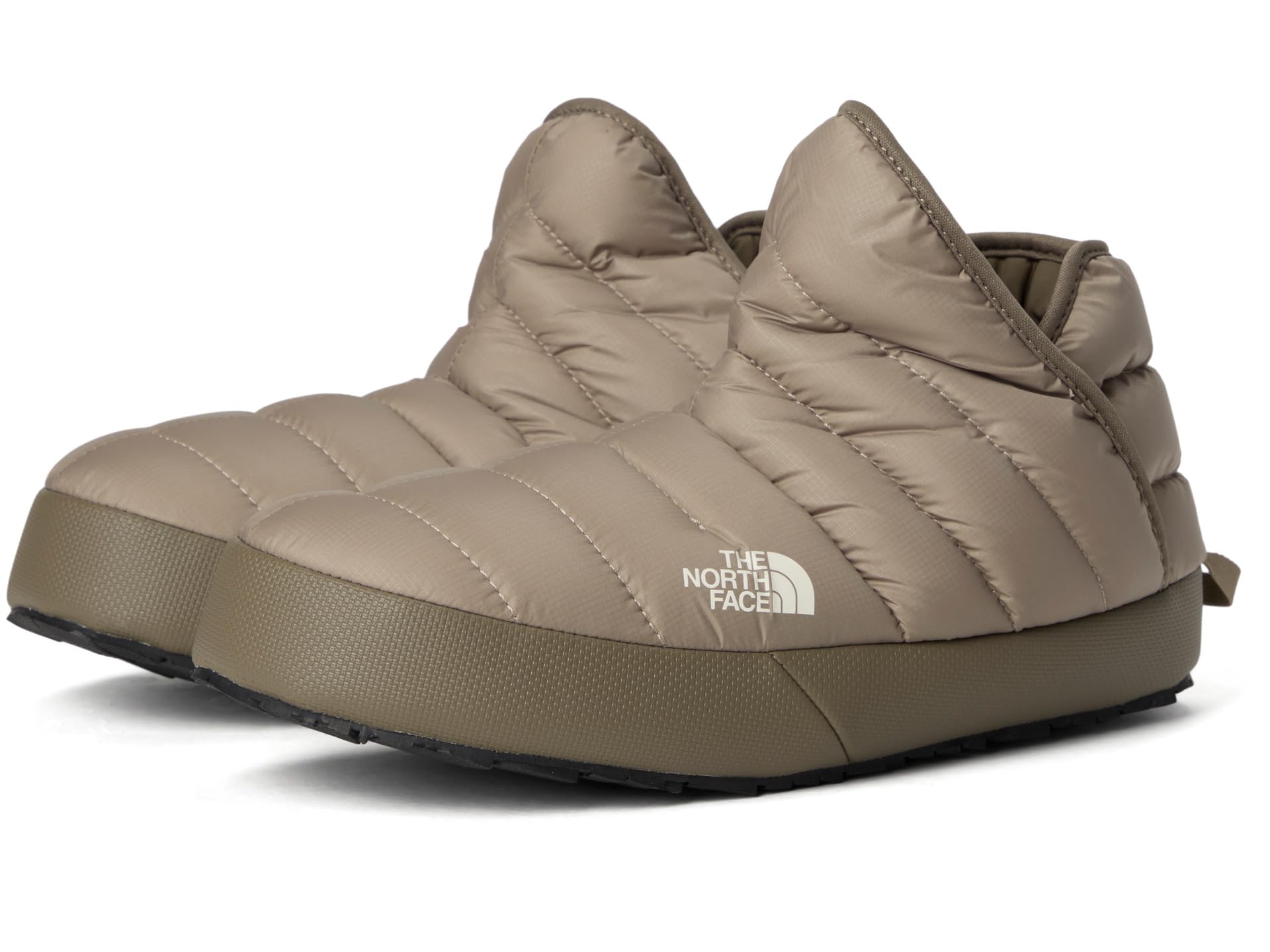 The North Face Women's Thermoball Traction Winter Bootie | Insulated & Water Repellent, Rubber Outsole, Mushroom Grey/Mocha Brown, 6 Image