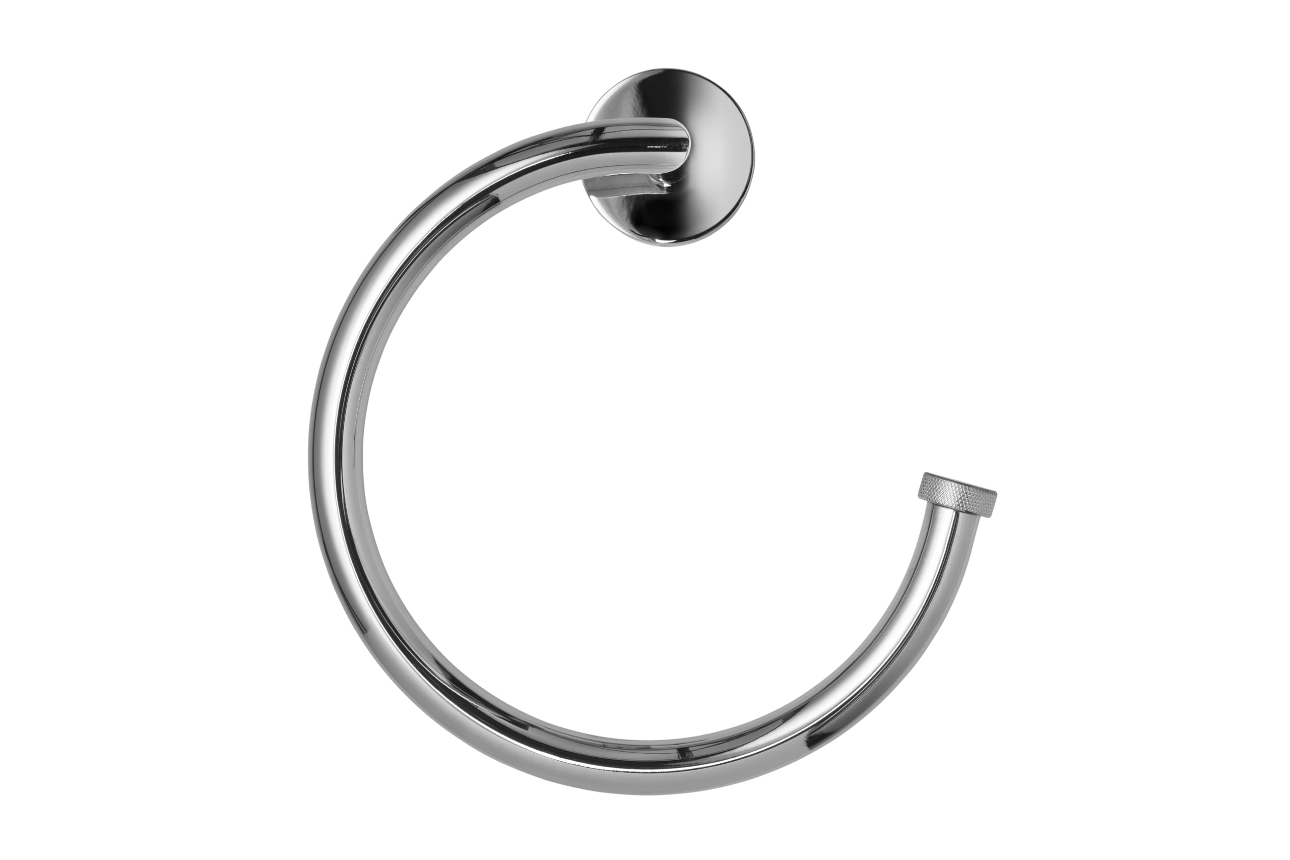 Croydex Chrome Wall Mounted Towel Ring Holder, Flexi-Fix - Knightsbridge, Chrome Plated Finish, Universal 'X' Plate, Ideal Towel Rail and Holder, Perfect Bathroom Accessories
