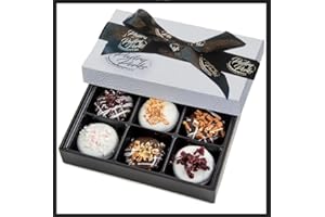 Pastry Perks 6 Gourmet Chocolate Covered Cookies Gift Basket | Christmas Gifts for Women & Men, Mom, Dad, Grandma | Thanksgiving, Stocking Stuffers, Corporate Gifts