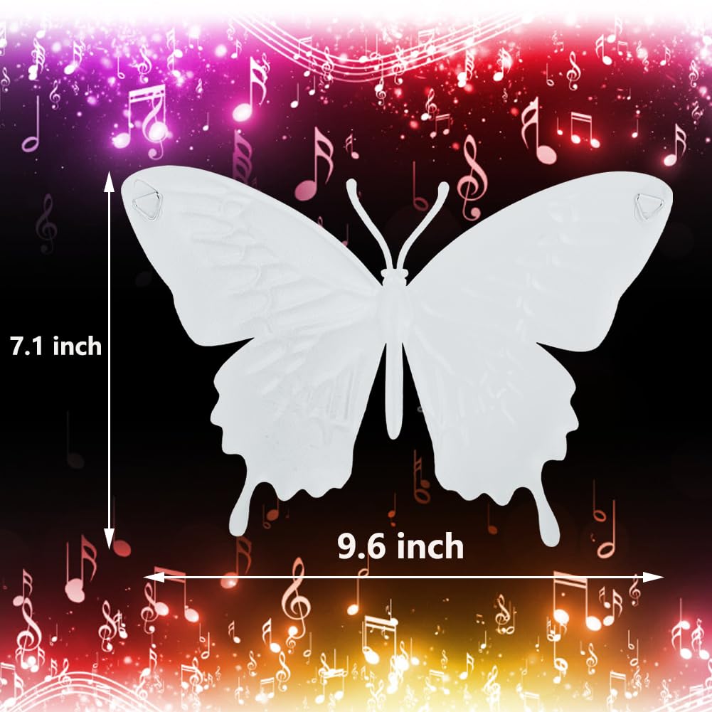 Metal Butterfly Wall Decor - 3 Pack Butterflies Wall Sculpture Hanging Decorations for Outdoor Fences Patio Yard Fence Garden Decorations, Gifts for Mom Friends