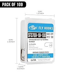 SF #14 Standard Wet and Nymph Hooks with Pproat
