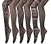 CozyWow High Waist Footed Fishnet Tights Soft & Stretchy Patterned Fishnets Garter Thigh High Stockings for Women - 6 Pack